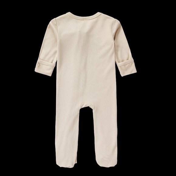NWT Bear's Little Fish Bamboo Zippered Romper Sand Dune 0-3 Months - Picture 6 of 6